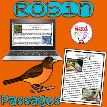 Robins NONFICTION GOOGLE and PRINTABLE Passages and Writing Activities