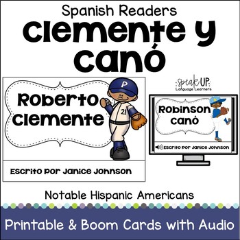 Preview of Roberto Clemente Robinson Canó  Hispanic Heritage Readers & Boom Audio - Spanish