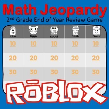 2nd grade math jeopardy game roblox end of year 2nd grade math review game