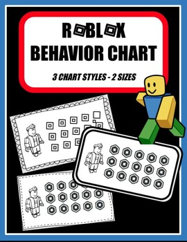 Preview of Roblox Behavior Chart Robux - PBIS - Positive Reinforcement 3 Styles, 2 Sizes