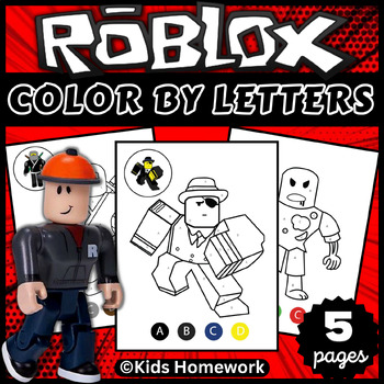 Roblox Color By Letters Worksheets I End of The Year Coloring Pages  Activities