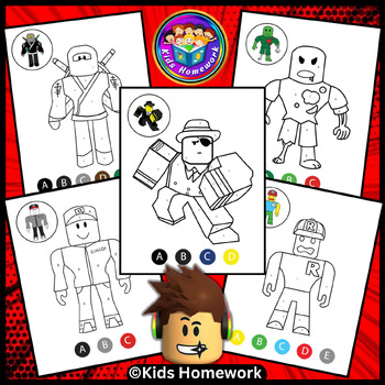 Roblox Color By Letters Worksheets I End of The Year Coloring Pages  Activities