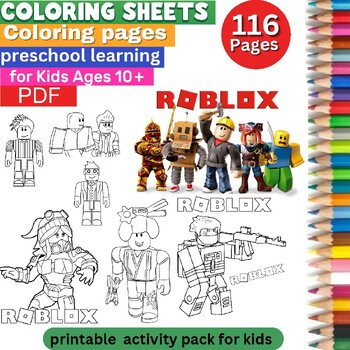 Roblox Coloring Pages for Kids, Girls, Boys - Roblox Characters