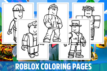 Roblox Coloring Pages for Kids, Girls, Boys, Teens Birthday School Activity