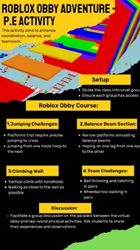 Preview of Roblox Obby Adventure -  P.E Activity