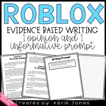 Preview of Roblox Opinion and Informative Writing Prompts