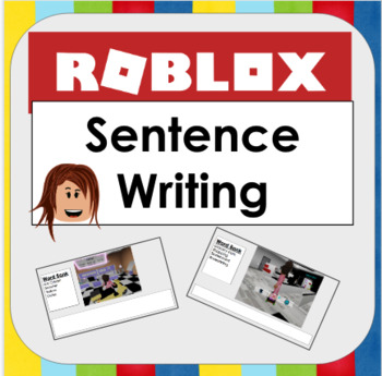 Preview of Roblox Simple Sentence Picture Prompts w/ WORD BANK