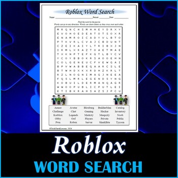 word search roblox teaching resources teachers pay teachers