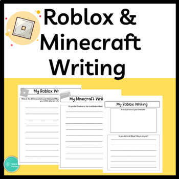 Roblox Worksheets Teaching Resources Teachers Pay Teachers - how to make a roblox yt video vocally