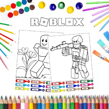 Roblox color by number Coloring Sheets for Kids Best Roblox Characters ...