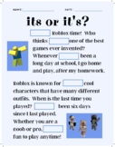 Roblox "its" or "it's"