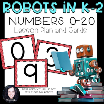 Preview of Robot Activities- Numbers 0 to 20 Lesson and Cards for Blue Bot and Bee Bot