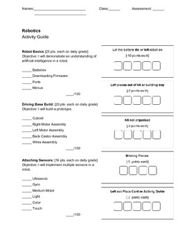 Preview of Robot Activity Guide