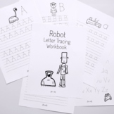 Robot Alphabet Tracing Workbook A-Z
