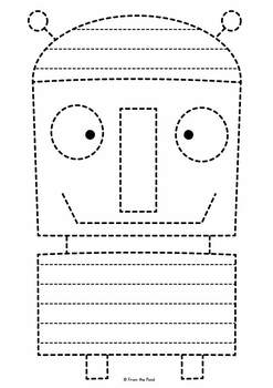 Robot Tracing Coloring Pages Toddler Writing Practice Printable PDF  Worksheet for Kids Prek Preschool Kindergarten Learning Activity 15 Page 