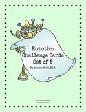 Robot Challenge Cards- SET of 5 (Green Edition)