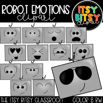 Preview of Robot Clipart Emotions and Feelings Clipart Social Emotional Clipart