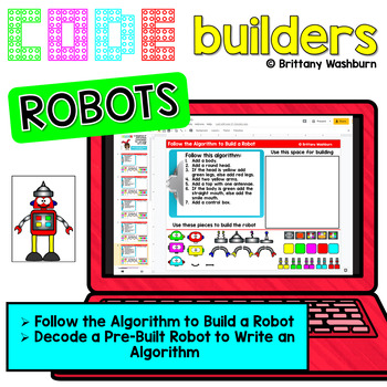 Preview of Robot Code Builders - Computer Science Digital Activities 