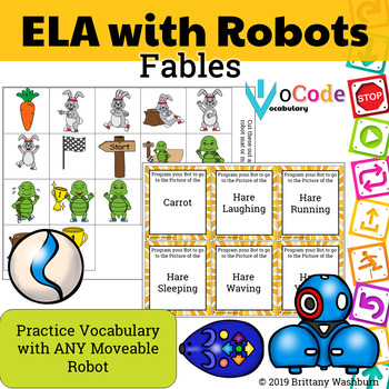 Preview of Robot Coding for ELA - 9 Fables