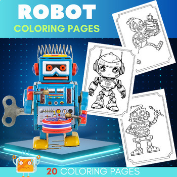 Preview of Robot Coloring Pages. Coloring Sheets