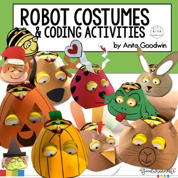 Preview of Robot Costumes and Coding Activities Bundle