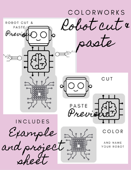 Preview of Robot Cut And Paste Classroom Craft Activity