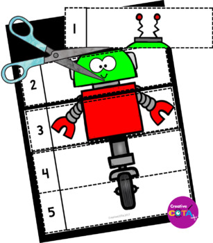 Robot Writing and Math Differentiated Worksheets and Activities | TpT