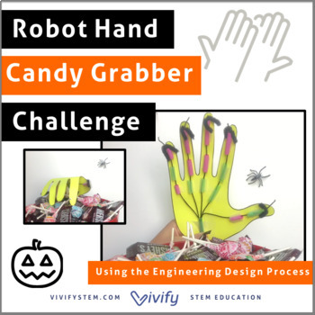 Preview of Robot Hand Candy Grabber Halloween STEM Activity