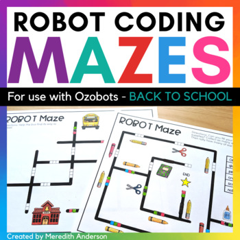 Preview of Robot Mazes for use with Ozobots - Back to School STEM