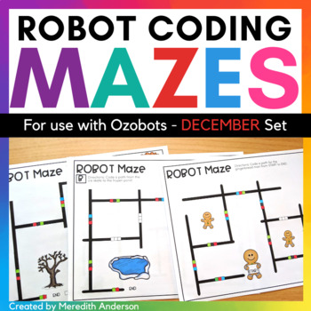 Preview of Robot Mazes for Ozobots - Hour of Code or December Coding Activities