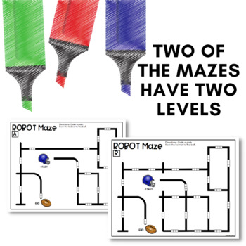 Robot Mazes for use with Ozobots - November Coding