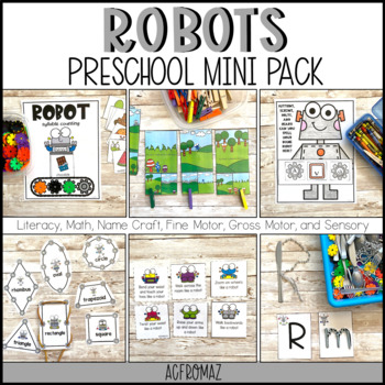 Preview of Robot Mini Preschool Pack