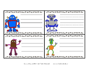 Robot Nametags for Chair Pouches - FREEBIE | TpT