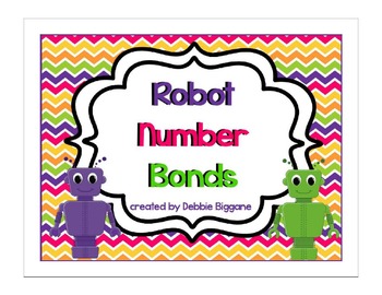 Preview of Robot Number Bond Flip Chart