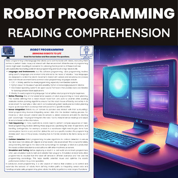 Preview of Robot Programming Reading Comprehension for Robotics Unit