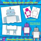 Robot Clip Art | Puzzle Cards and Frames
