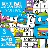 Alphabet Games Beginning Sounds - Robot Race