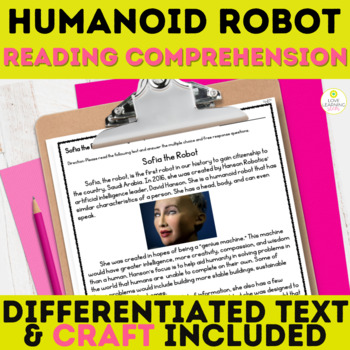 Preview of Robot Research Reading Comprehension Passages and Questions Humanoid Robot