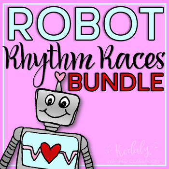 Preview of Valentine's Music Robot Rhythm Races: Bundled Set