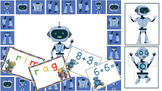 Robot Themed Game Board and Flashcard Set