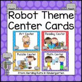 Robot Themed Pocket Chart Center Cards