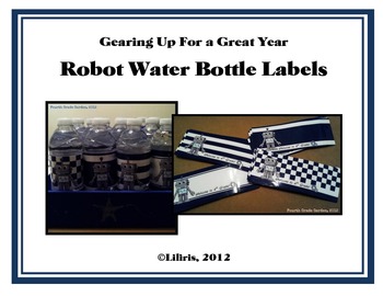 Preview of Robot Water Bottle Labels