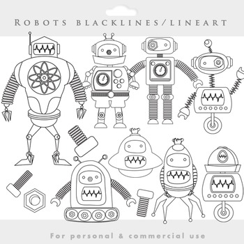 robot nuts and bolts clipart