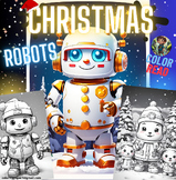 Robotic Christmas Magic: A Coloring Wonderland | coloring 