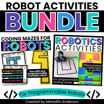 Preview of Robotics Activities ➡️ Mazes & Games for ROBOTS Hour of Code Dash Sphero Finch