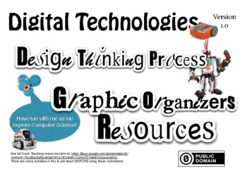 Preview of Digital Technologies Design Thinking Process Graphic Organizers (Organisers)
