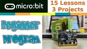 Preview of Robotics: Micro:Bit Beginner Program: 15 lessons plus 3 projects: Ready-to-go!