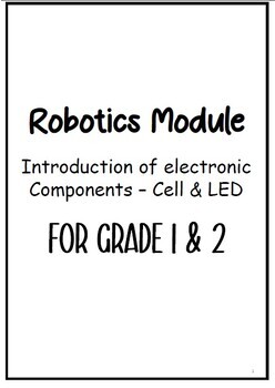 Preview of Robotics Module - Electronic Components LED & Cell for Grade 1 & 2