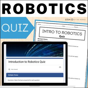 Preview of Intro Robotics Quiz for Vocabulary and Basic Concepts - Print and Digital
