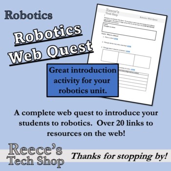 Preview of Robotics Web Quest